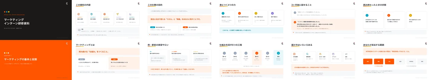 インターン生向け研修資料のスライド